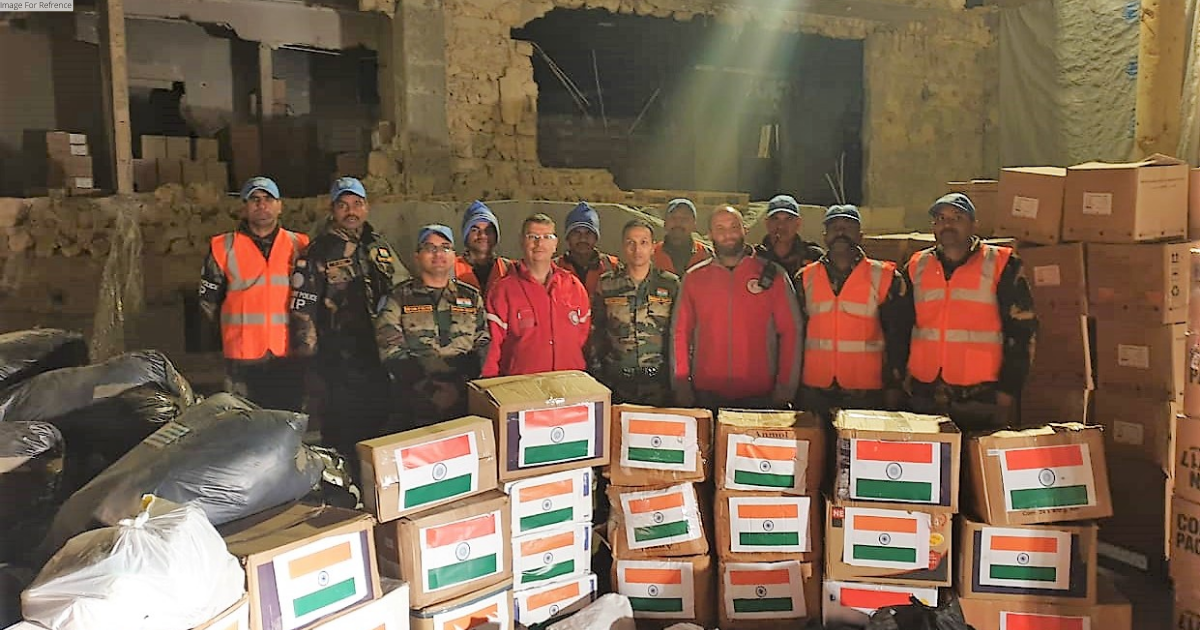 Indian Army team delivers relief material to Aleppo, Syria
